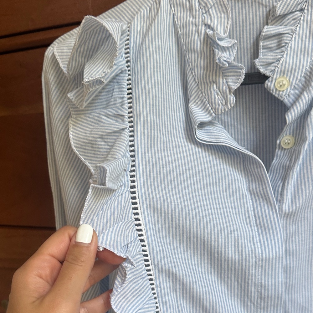 Striped Ruffle Shirt - Picture 3 of 5